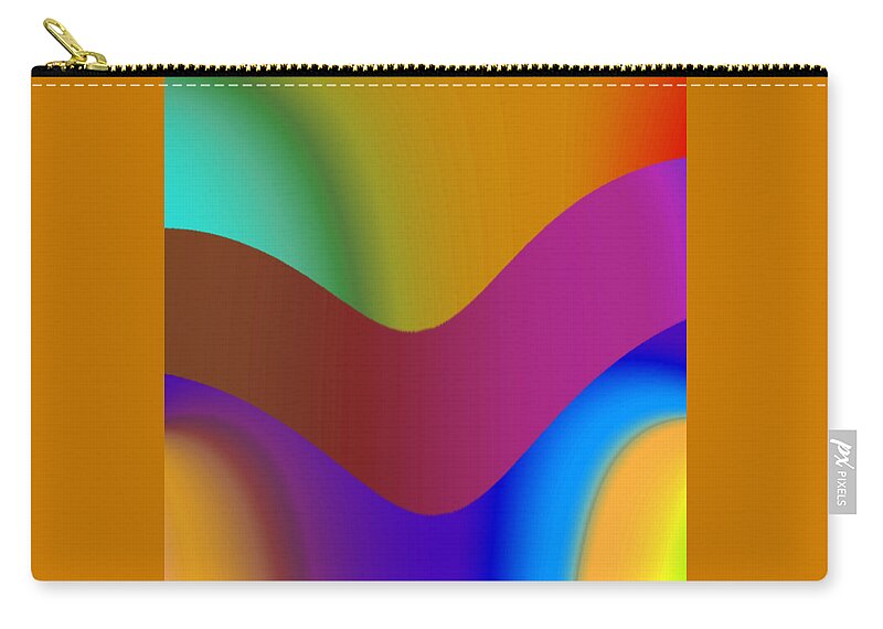 Abstract Art Carry-all Pouch featuring the digital art Silky Layers by Ronald Mills