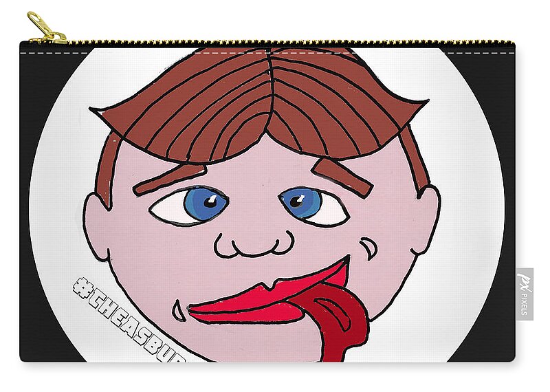 Tillie Carry-all Pouch featuring the drawing Silly Boy by Patricia Arroyo