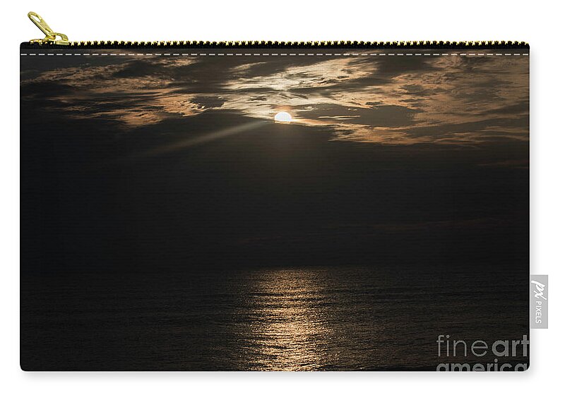 Sunrise Zip Pouch featuring the photograph Silver Sunrise by Judy Hall-Folde