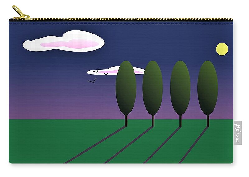 Landscape Carry-all Pouch featuring the digital art Simple Landscape 1 by Fatline Graphic Art