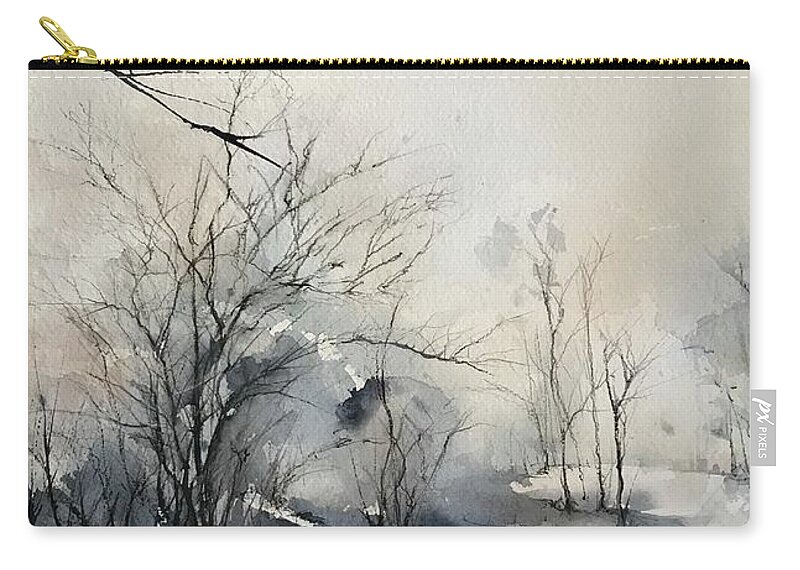 Simplicity Zip Pouch featuring the painting Simplicity by Robin Miller-Bookhout