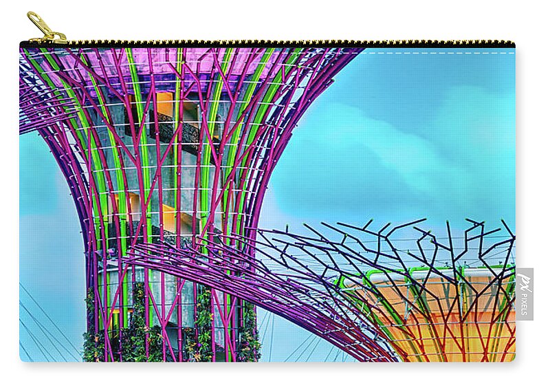Singapore Zip Pouch featuring the photograph Singapore 171, Gardens by the Bay by John Seaton Callahan