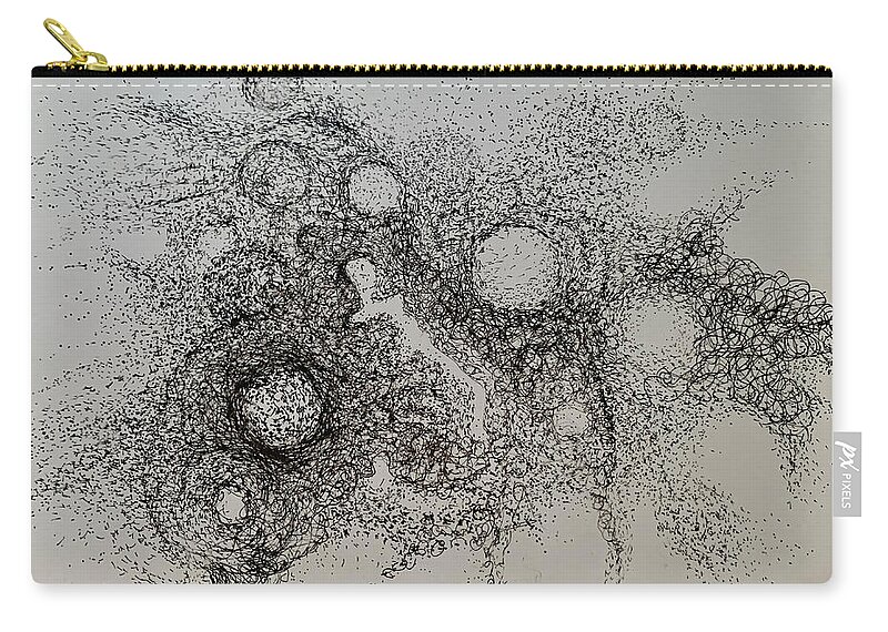 Dust Zip Pouch featuring the drawing Singing Dust by Franci Hepburn