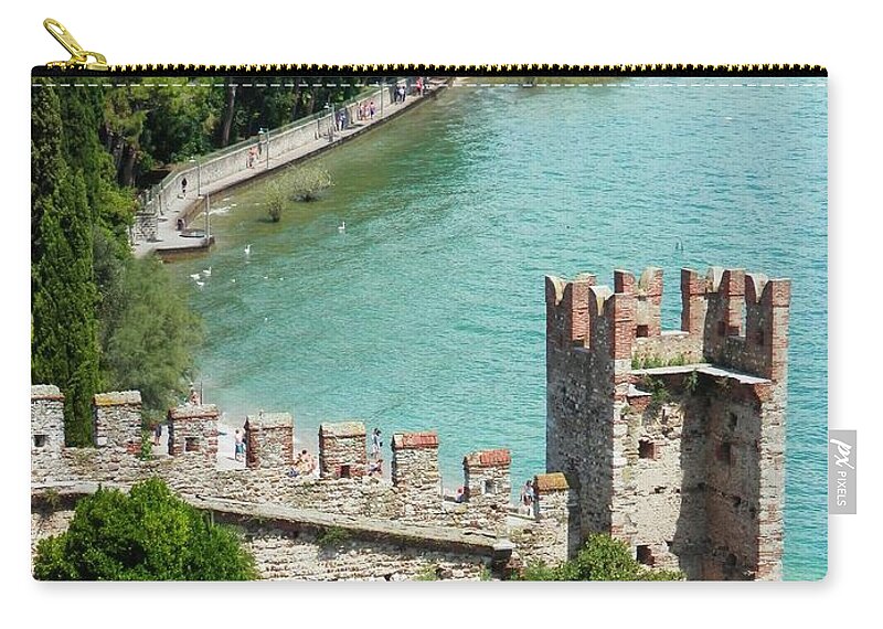 Sirmione Zip Pouch featuring the photograph Sirmione by Claudia Zahnd-Prezioso