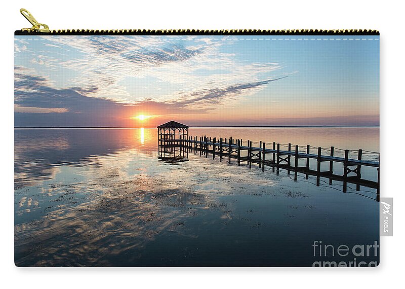 North Carolina Zip Pouch featuring the photograph Sitting on the Dock of the Bay by Erin Marie Davis