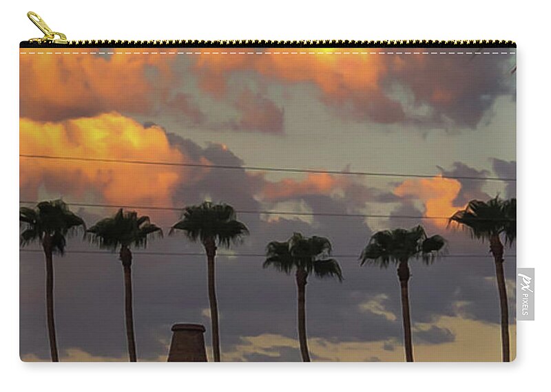 Adobe Zip Pouch featuring the photograph Six Palms by Grey Coopre