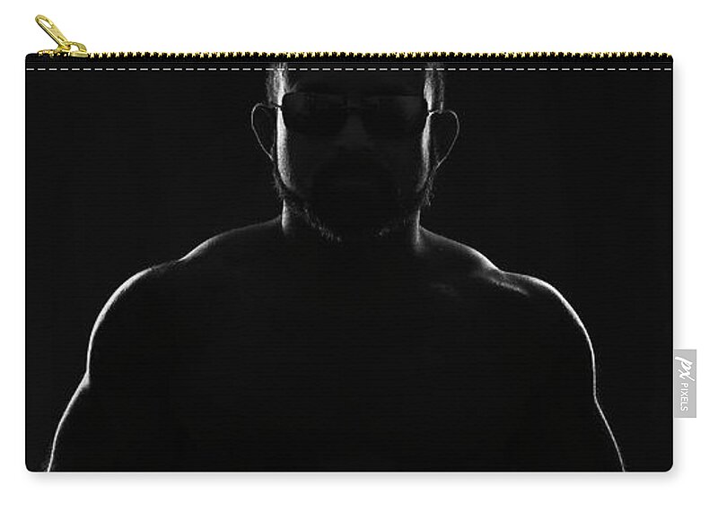 Fitness Zip Pouch featuring the photograph Sketching with Light by Alina Oswald