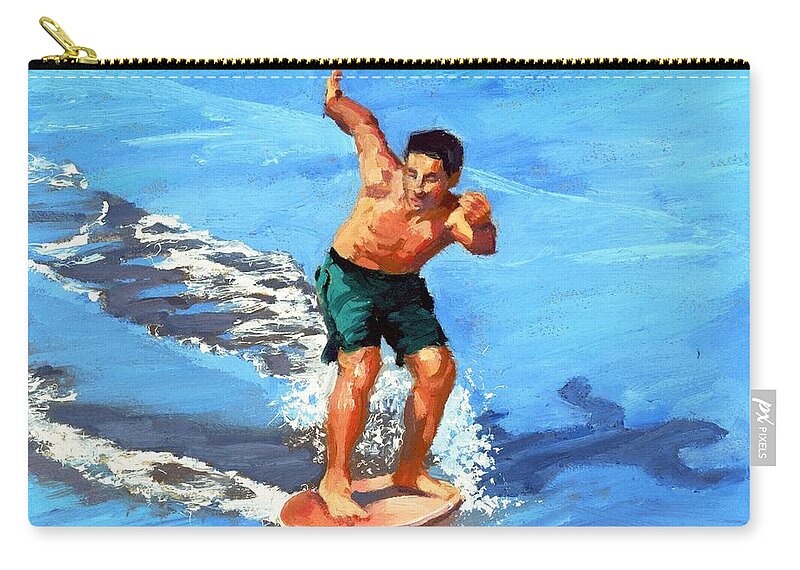  Carry-all Pouch featuring the painting Skim 360 - 3 of 8 by Alice Leggett