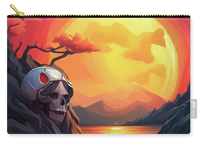 Mountains Zip Pouch featuring the digital art Skull Valley by Jason Denis