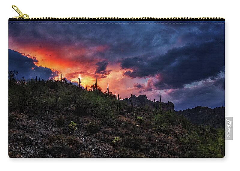 American Southwest Zip Pouch featuring the photograph Sky Candy by Rick Furmanek