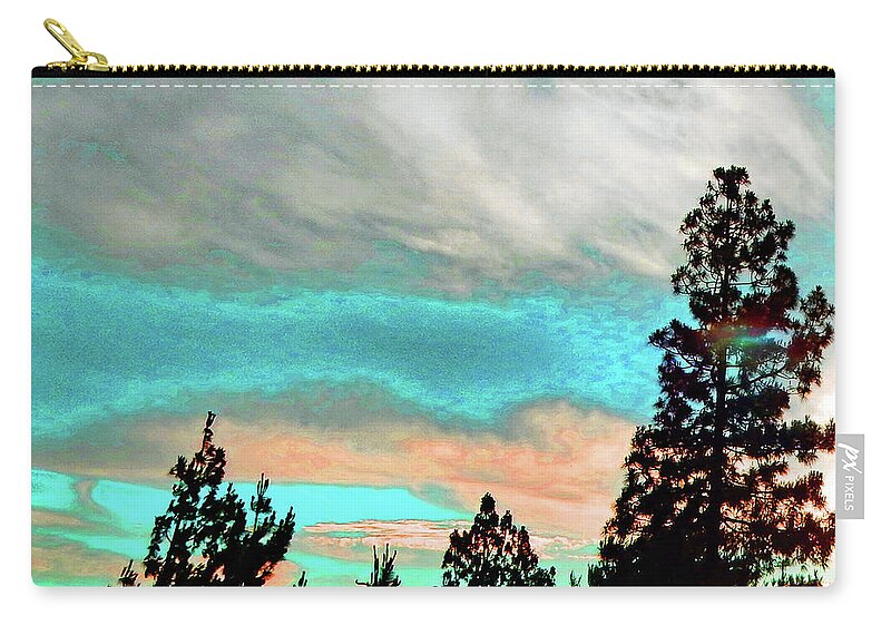 Sky Zip Pouch featuring the photograph Sky From My Window by Andrew Lawrence