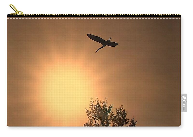 Herons Zip Pouch featuring the photograph Skybird by Kimberly Furey