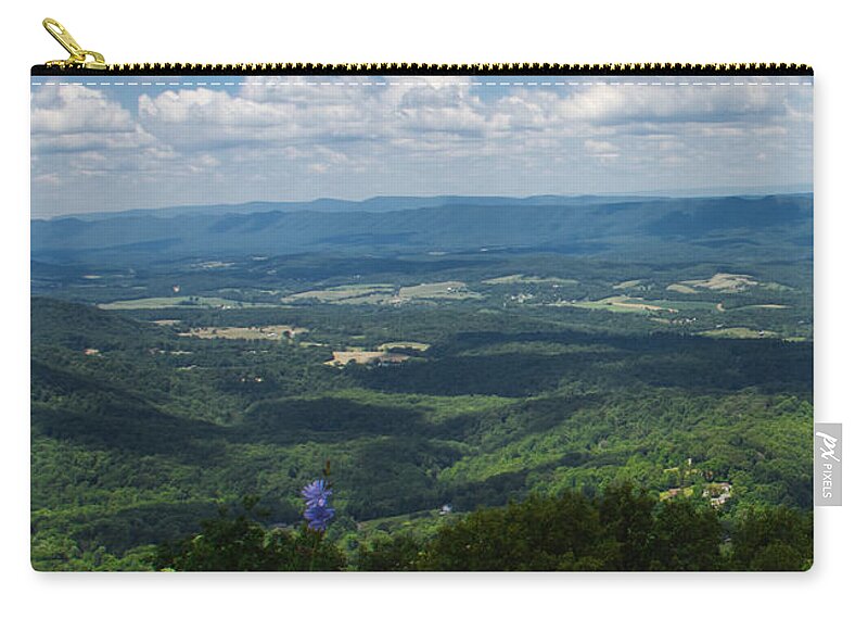 Virginia Zip Pouch featuring the photograph Skyline Drive Scene by Judy Cuddehe
