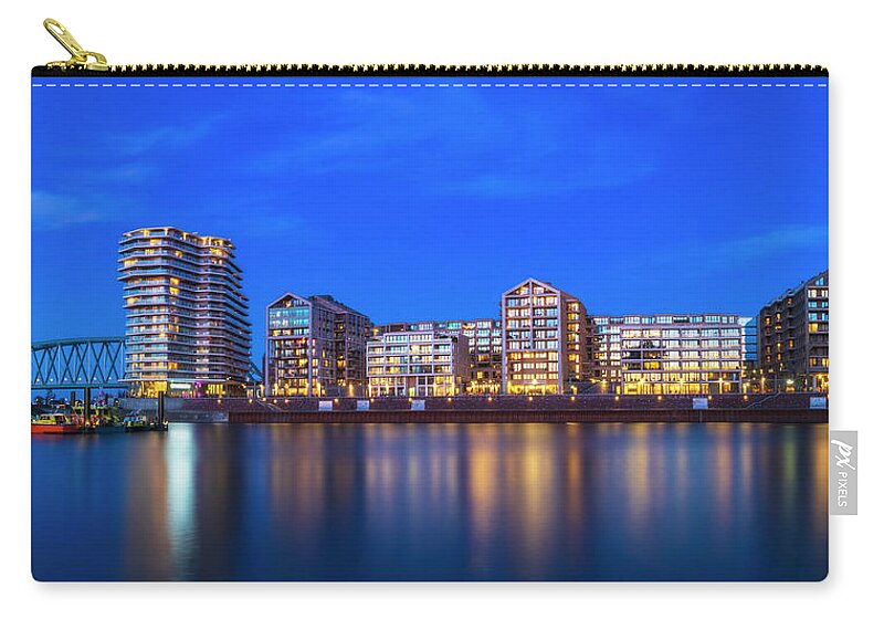 Skyline Zip Pouch featuring the photograph Skyline of Nijmegen by Patrick Van Os