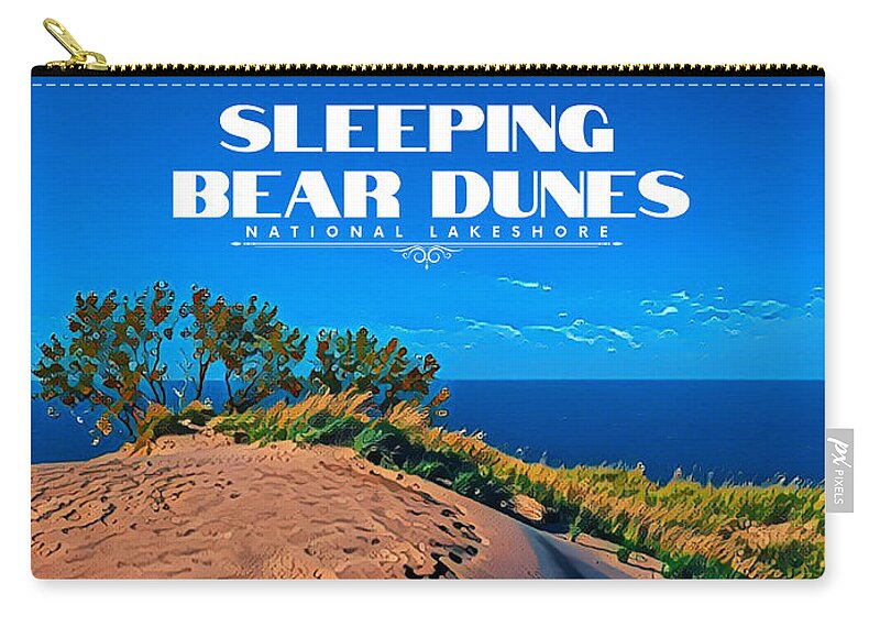Sleeping Zip Pouch featuring the photograph Sleeping Bear Dunes National Lakeshore Poster by Christopher Thomas