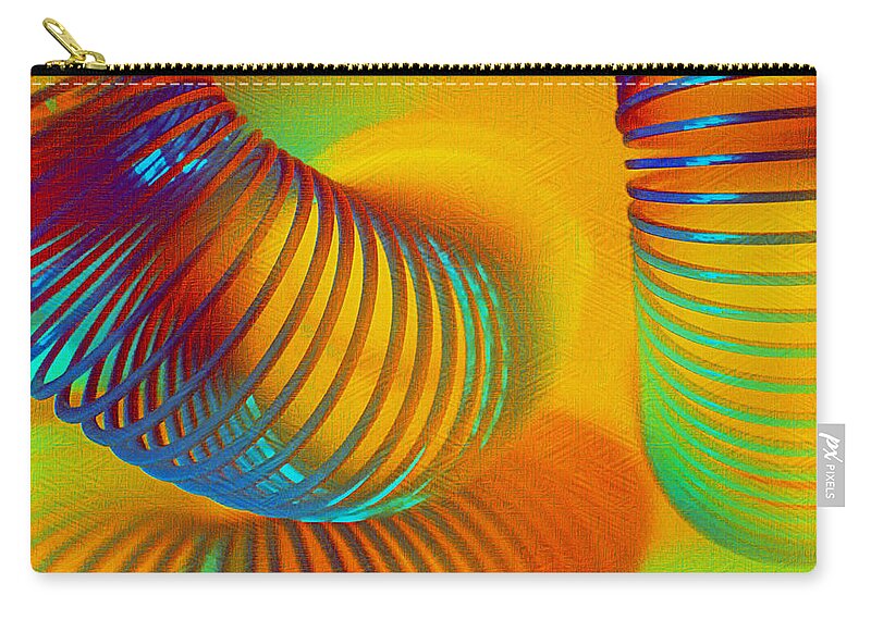 Slinky Zip Pouch featuring the photograph Slinkies Just Wanna Have Fun by Rene Crystal