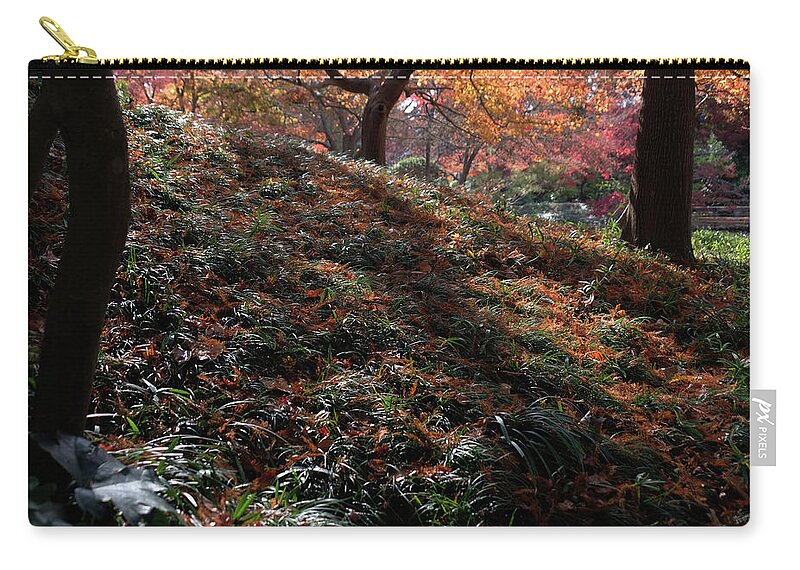 Autumn Zip Pouch featuring the photograph Slippery Slope by Ricardo J Ruiz de Porras
