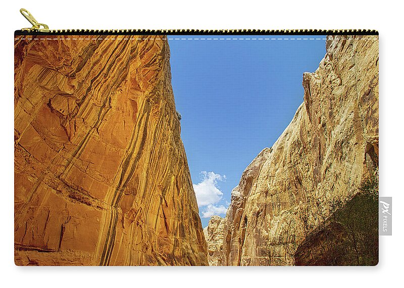Capitol Reef National Park Zip Pouch featuring the photograph Slot canyons of Utah by Kunal Mehra