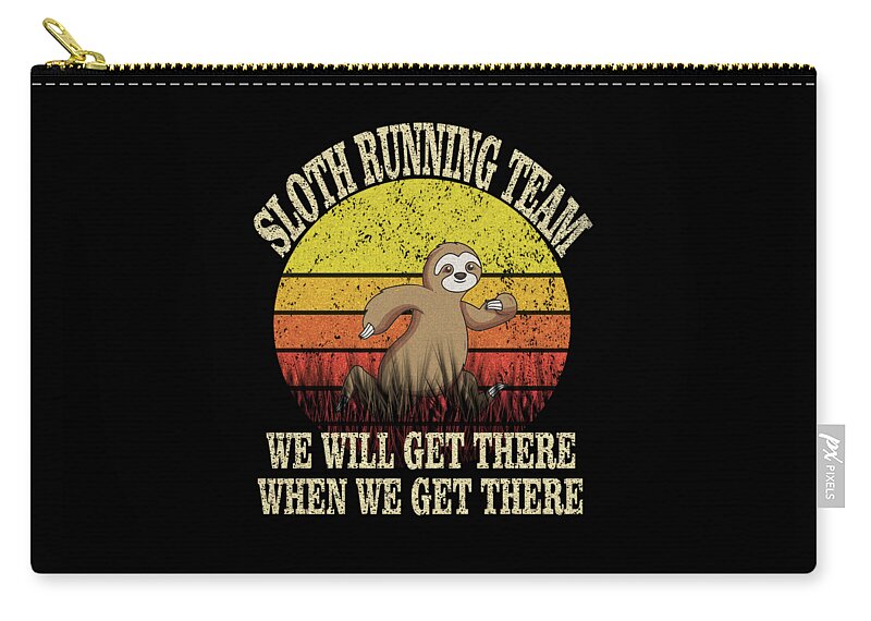 Sloth Running Team Funny Vintage For Men women Carry-all Pouch by Art  Grabitees - Fine Art America