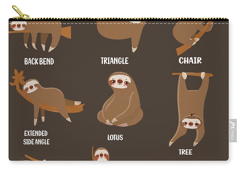 Sloth Yoga Sticker by Anh Nguyen - Pixels