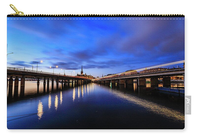 Europe Zip Pouch featuring the photograph Slussen, Stockholm by Alexander Farnsworth