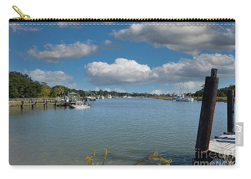 Jeremy Creek Carry-all Pouch featuring the photograph Small Fishing Town - McClellanville South Carolina by Dale Powell