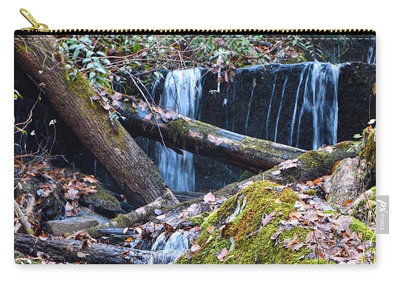 Tennessee Carry-all Pouch featuring the photograph Small Waterfall by Phil Perkins