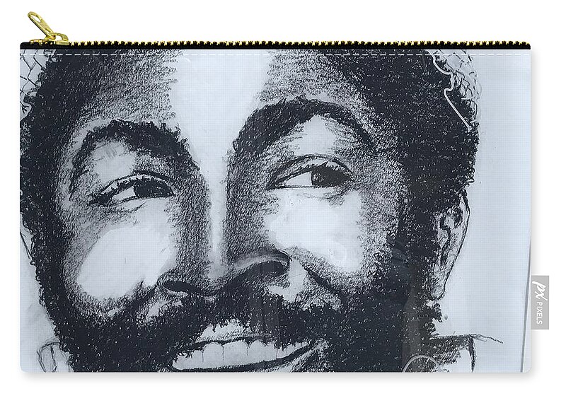  Carry-all Pouch featuring the drawing Smile by Angie ONeal