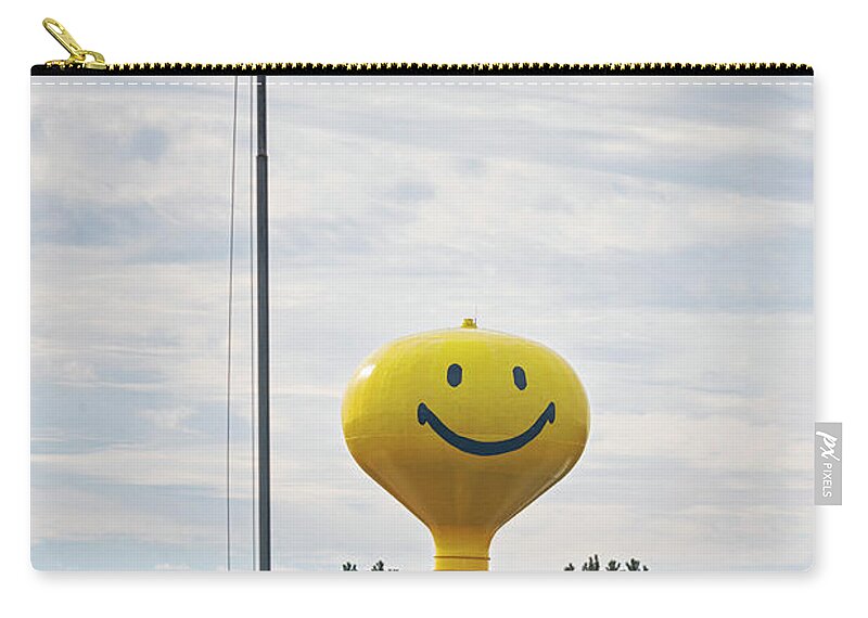 West Branch Smiley Tower Zip Pouch featuring the photograph Smiley Tower by Peg Runyan