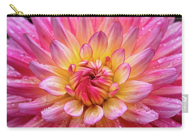 Dahlia Zip Pouch featuring the photograph Smiling by Louise Lindsay