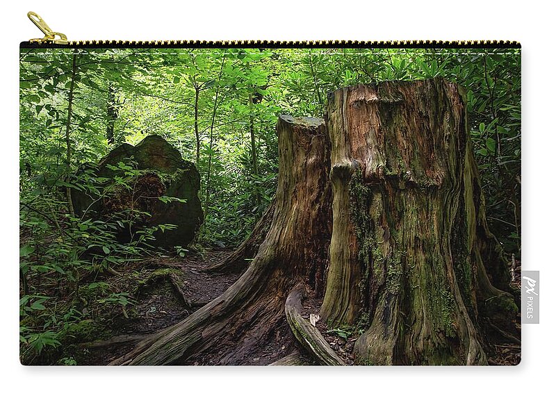 Smoky Mountains Zip Pouch featuring the photograph Smokey Mountain Therapy by Rebecca Herranen