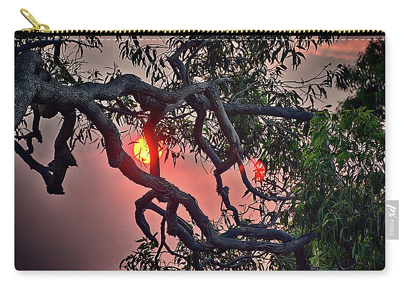 Smoke Zip Pouch featuring the photograph Smoky skies by Andrei SKY