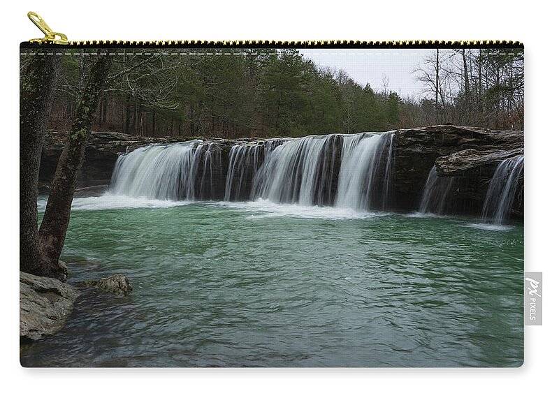 Waterfall Zip Pouch featuring the photograph Smooth Flow by Tammy Chesney