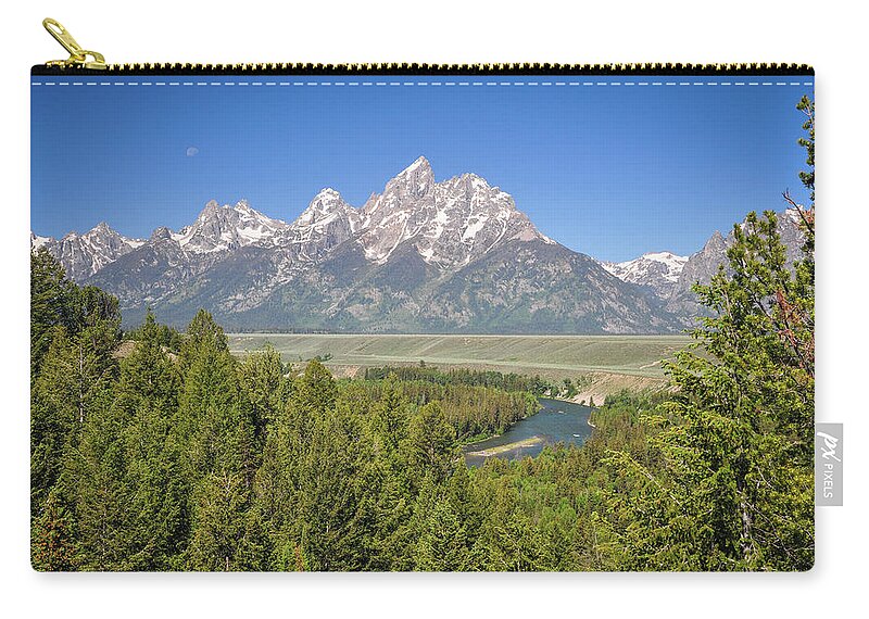 Wyoming Zip Pouch featuring the photograph Snake River Overlook by Ed Stokes