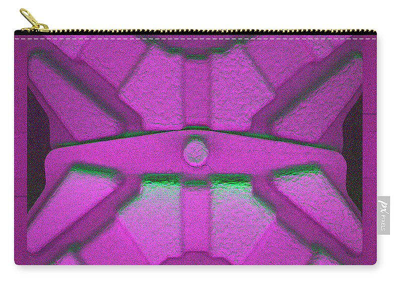Containment Zip Pouch featuring the photograph Snapped Shut Purple from the Containment Series by Heather Kirk