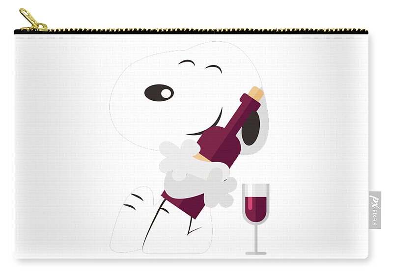 Snoopy Drink Zip Pouch by Anthony R Reid - Pixels