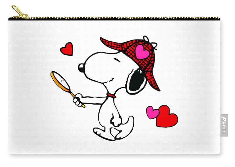 Snoopy Love Zip Pouch by Patricia L Sexton - Fine Art America