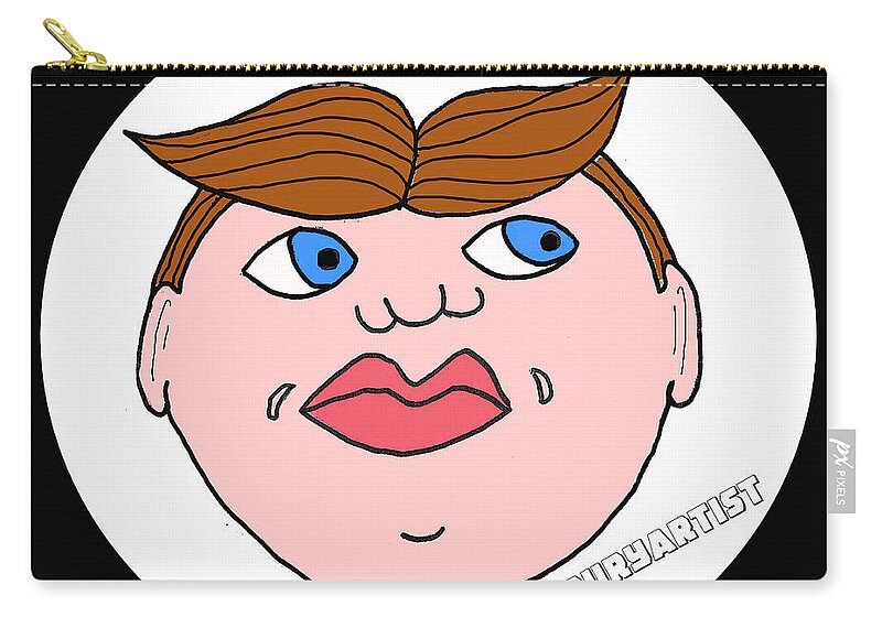 Tillie Carry-all Pouch featuring the drawing Snotty Boy by Patricia Arroyo