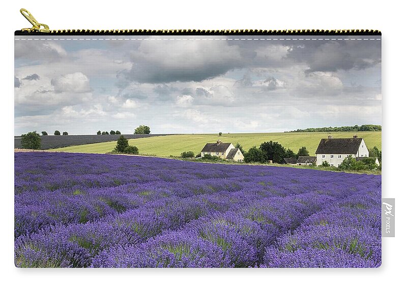 Gloucestershire Zip Pouch featuring the photograph Snowshill lavender, Cotswolds, England by Sarah Howard