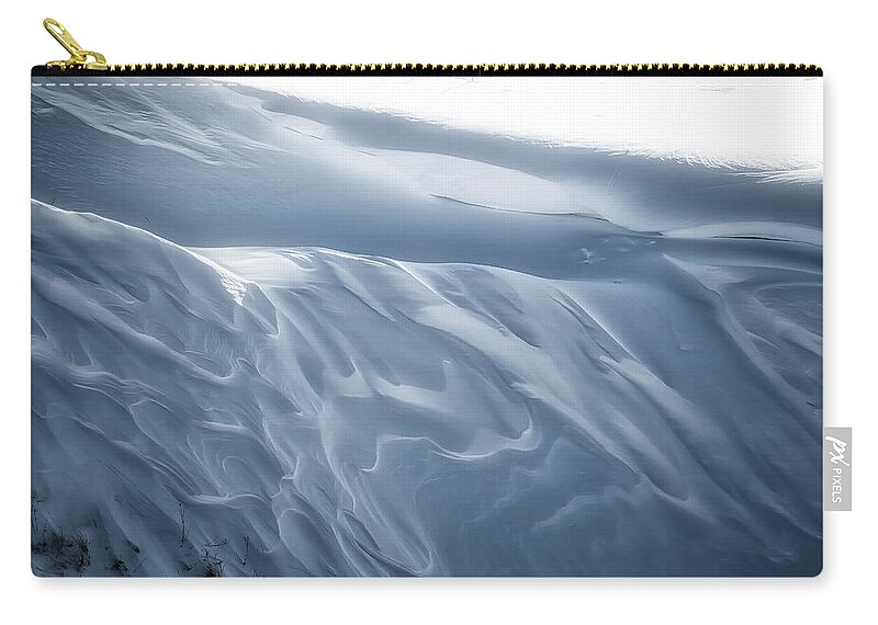 Abstract Zip Pouch featuring the photograph Snowy Days by Rick Furmanek