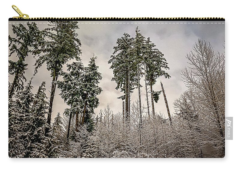 Forest Carry-all Pouch featuring the photograph Snowy Forest by Anamar Pictures