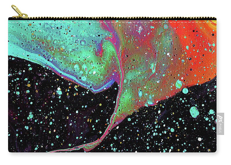 Abstract Zip Pouch featuring the painting So Far Away by Meghan Elizabeth