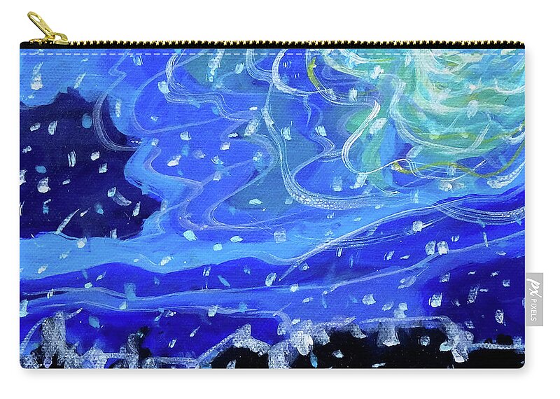Christmas Zip Pouch featuring the painting So This Is Christmas by Tanya Filichkin