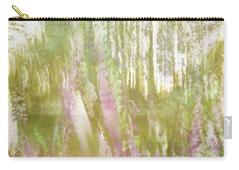 Abstract Zip Pouch featuring the photograph Soft Flowers by Marilyn Wilson