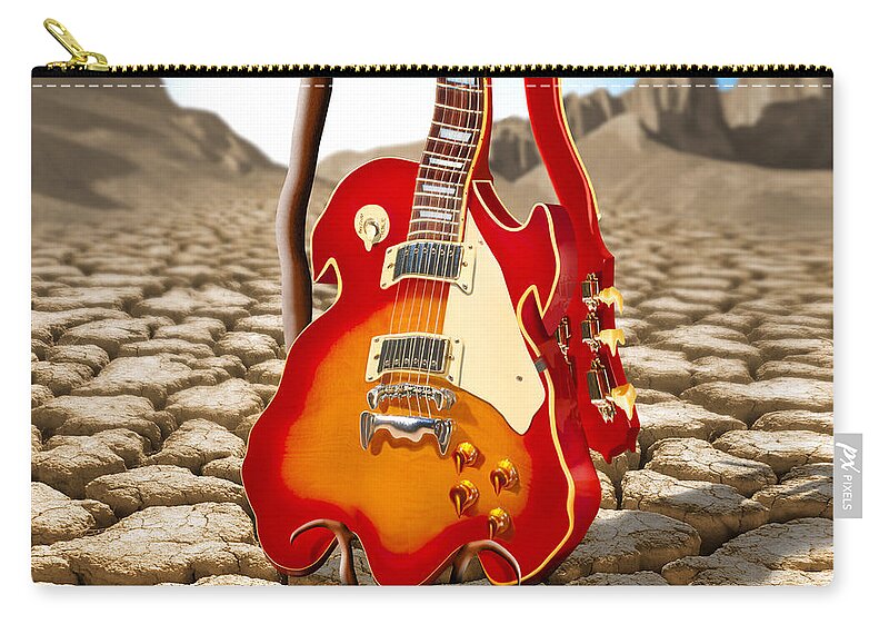 Surrealism Carry-all Pouch featuring the photograph Soft Guitar II by Mike McGlothlen