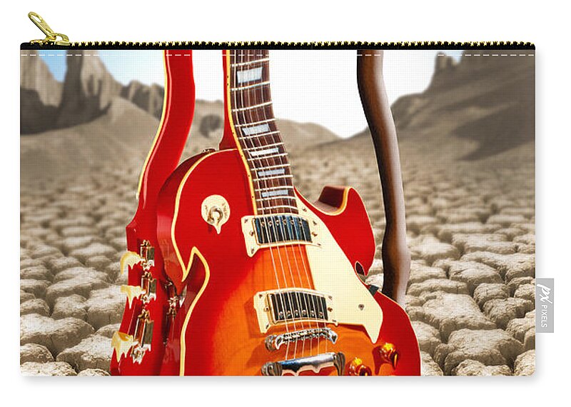 Rock And Roll Zip Pouch featuring the photograph Soft Guitar by Mike McGlothlen