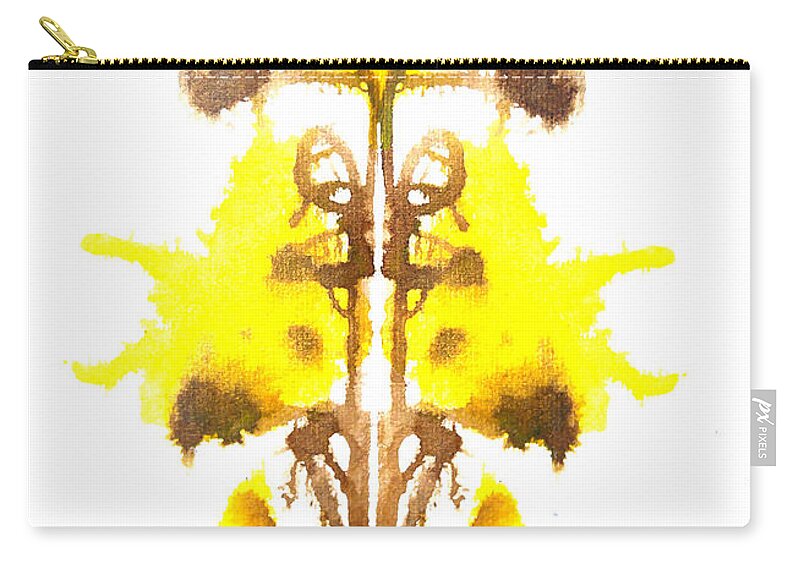 Ink Blot Zip Pouch featuring the painting Solar Plexus Chakra by Stephenie Zagorski