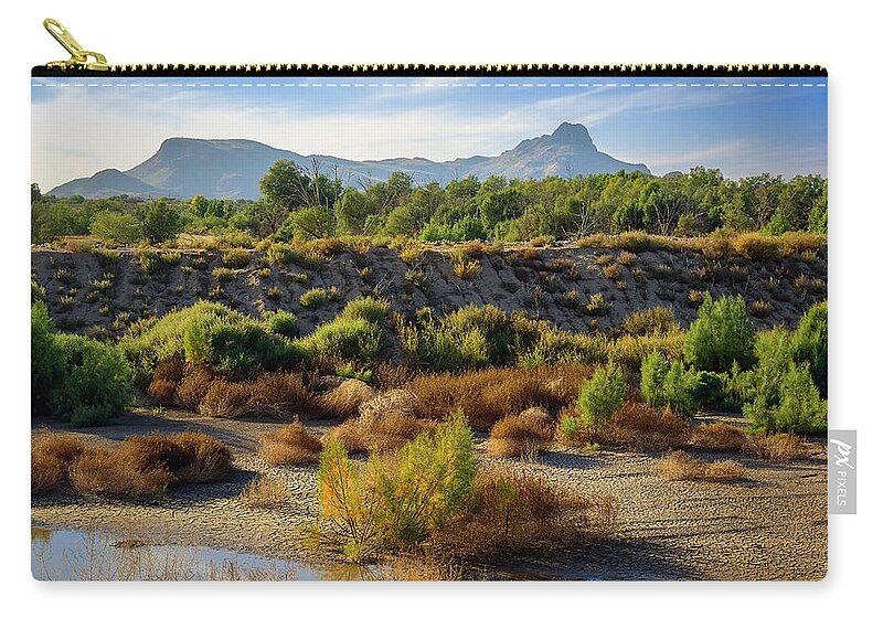 Afternoon Zip Pouch featuring the photograph Sombrero Peak In Autumn 24959 by Mark Myhaver