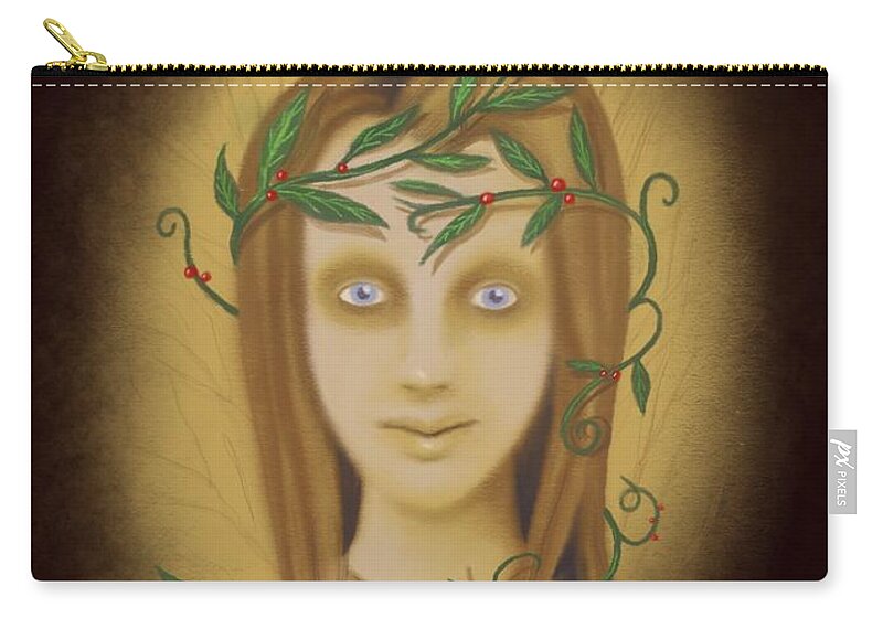Fantasy Zip Pouch featuring the digital art Somnambulits Sister by Valerie White