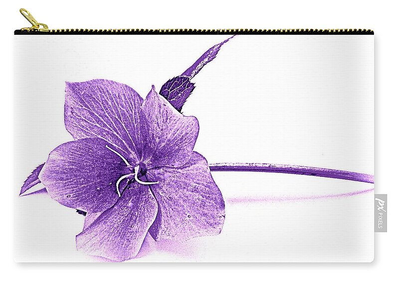 Spring Zip Pouch featuring the photograph Song of Spring - Purple by VIVA Anderson